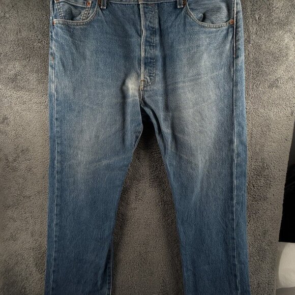 Levi’s 501 ACTL 37x29 Blue Denim Jeans Straight Leg Button Fly Classic Outdoor - Picture 2 of 16